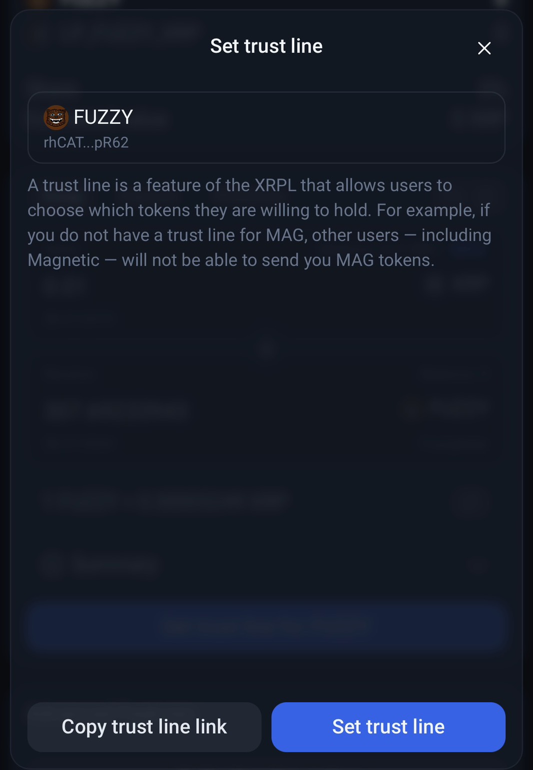 Set trust line for FUZZY説明画面